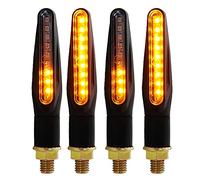 Clynex E24 Emark Moto Light Indicatori di direzione Luce Light Lampeggiante Indicatore Lampeggiante Coda Pieghevole Segnale di Arresto Relè Luce Integrato Spia Luminosa per Moto(4PCS)