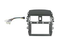 Clynex Fascia for auto da 9 pollici, for Toyota, Corolla, Altis 2009-2013 One Double Din Car Dvd Frame Adattatore Pannello Dash Mount Installazione Pannello audio per auto(Frame and cable)