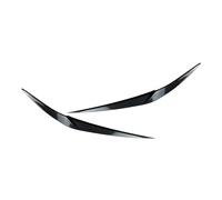 Clynex Finitura decorativa for copertura palpebra sopracciglio faro auto, for BMW, for X1 F48 2016 2017 2018 2019 2020, fibra di carbonio/plastica ABS nera lucida Pellicola per fari(Glossy Black)