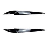 Clynex for, for X5 F15 X6 F16 ABS lucido auto male faro sopracciglia palpebra Body Kit 25i 30i 30d 35i 35d 40i 40d M50 X5M X6M 2014-2018 Pellicola protettiva in vinile per fari(Gloss Black)