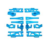 Clynex For telecomando, parti vulnerabili dell'auto Accessori di aggiornamento in metallo, for WLtoys, accessori for auto telecomandati, serie 12401 12402-A 12409 Ammortizzatore per auto RC(Blue)