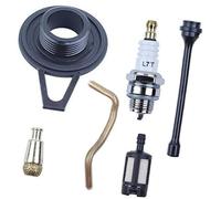 Clynex Kit candela filtro carburante pompa olio linea ingranaggio a vite senza fine, for Husqvarna, 362 365 371 372 parti motosega Candela per tosaerba