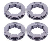 Clynex Kit corona pignone 4 pezzi/lotto 250" 9T 19mm, for STIHL, for Husqvarna, for Poulan, piccola scanalatura for parti di motosega Oregon 18250 Pignone a corona scanalata piccola per motosega