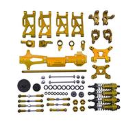 Clynex Le parti di aggiornamento del set completo includono C, for sedile, ingranaggi del braccio oscillante della tazza dello sterzo, for WLtoys, 144001 Ammortizzatore per auto RC(Yellow)
