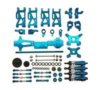 Clynex Le parti di aggiornamento del set completo includono C, for sedile, ingranaggi del braccio oscillante della tazza dello sterzo, for WLtoys, 144001 Ammortizzatore per auto RC(Blue)