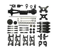 Clynex Le parti di aggiornamento del set completo includono C, for sedile, ingranaggi del braccio oscillante della tazza dello sterzo, for WLtoys, 144001 Ammortizzatore per auto RC(Schwarz)