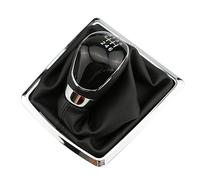 Clynex Leva del pomello cambio for auto, leva, ghetta, copertura bagagliaio in pelle PU, for Ford, for Focus 2 MK2, for Fiesta, for Kuga 2008 2009 2010 2011 2012 Pomello del cambio(6 Black With Dust)