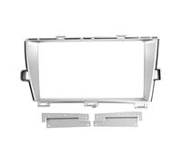 Clynex LHD 9 pollici Autoradio Fascia Stereo Pannello Audio Refit Installazione Surround Trim Cornice Dash Kit Facia Cover, for TOYOTA, Prius 2010 Rivestimento cruscotto autoradio(LHD Silver)