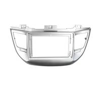 Clynex LHD 9 pollici Radio Fascia Cruscotto Dash Trim Kit Telaio Stereo Pannello GPS Lettore DVD Piastra frontale Lunetta, for Hyundai, TUCSON 2015-2018 Rivestimento cruscotto autoradio(Silver)