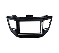 Clynex LHD 9 pollici Radio Fascia Cruscotto Dash Trim Kit Telaio Stereo Pannello GPS Lettore DVD Piastra frontale Lunetta, for Hyundai, TUCSON 2015-2018 Rivestimento cruscotto autoradio(Schwarz)