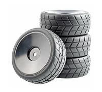 Clynex Pneumatici 4P con Ruota in Spugna, for HSP, for HPI, 1/10 1.10 On-Road Touring Car Pneumatici per Auto RC(Black Wheel)