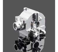 Clynex Scatola ingranaggi anteriore posteriore in lega di alluminio metallica, for HSP 1/10 122275 06045 0646 94122 94155 94166 94177 94188 S210 Ammortizzatore per auto RC(1set silver)