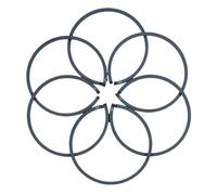 Clynex Set di Fasce Elastiche for pistone 6 Pezzi/Lotto 38 mm x 1,5 mm, for Husqvarna 36 136 137 141 142 235P 235R 232L 240RJ 240RBD Decespugliatore for motoseghe Anello del pistone della Motosega