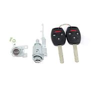 Clynex Set serratura Interruttore di accensione Cilindro porta 2 Guscio chiave, for Accord, 2003-2007 Blocco interruttore di accensione(BLACK 2pcs Lock-4 Button)