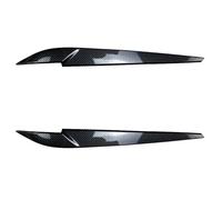 Clynex Sopracciglia for fari auto, for X5 X6 F15 F16 2014-2018, finitura decorativa for coprifari, in fibra di carbonio nera lucida Pellicola protettiva in vinile per fari(Carbon Fiber Style)