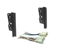 Clynex Staffe radio Fascia pannello stereo doppio Din Kit laterale rivestimento for montaggio su cruscotto DVD, for, for Toyota, for, for Scion, Rivestimento cruscotto autoradio(Brackets with cable)