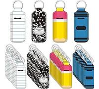 Clysee 80 pezzi per il rientro a scuola insegnante studente regalo bulk pastello matita composizione notebook rossetto titolare portachiavi portatile Lip Gloss manica tasca porta rossetto (nota)
