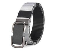 CLywdp Cinture da uomo in tela, fibbia automatica in lega, cintura sportiva da lavoro per uomo, cintura regolabile,105