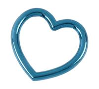 CLywdp Fibbia ad anello in metallo a forma di cuore da 10 pezzi, connettore ad anello per tracolla, catena e fettuccia,Blu,10 pezzi