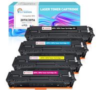 Clywenss 207X Toner compatibile con HP 207X 207A Cartucce toner per Color Laserjet Pro MFP M283fdw M282nw M255dw M255nw M283 M282 M255 Multipack W2210X W2211X W2212X W213X (4 confezione, No Chip)