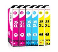 CLYWENSS 35XL 35 XL cartucce di inchiostro a colori compatibili con Epson WorkForce Pro WF-4720 WF-4725 WF-4730 WF-4740 WF-4720DWF WF-4725DWF WF-4730DTWF WF-4740DTWF Cartucce d'inchiostro (ciano