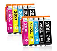 Clywenss Cartucce d'inchiostro compatibili per Epson 26XL 26 XL Multipack | Compatibile con stampanti Epson Expression Premium XP-510, XP-520, XP-600, XP-605, XP-610, XP-615, XP-620, XP-625, XP-700