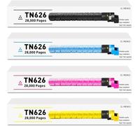 CLYWENSS Cartuccia toner di ricambio compatibile TN-626 TN626 per Konica Minolta TN626 TN626K ACV1130 TN626C TN626M TN626Y per stampante Bizhub C450i C550i C650i (alta resa 28K, B/C/M/Y, confezione da
