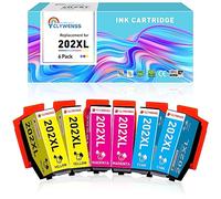 Clywenss Compatibili 202XL 202 XL Cartucce d'inchiostro Colori per Epson Expression Premium XP-6100 XP-6105 XP-6000 XP-6005 XP-6001 XP6100 XP6105 XP6000 XP6005 XP6001 Stampante, 6-Pezzi (2C 2M 2Y)