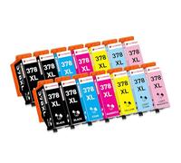 Clywenss Confezione da 14 cartucce 378XL compatibili con Epson 378 XL cartucce multipack per Expression Photo XP-8700 XP-8500 XP-8505 XP-8600 8605 XP8700 XP8500 XP8505 XP8600 XP8605 (4BK, 2C M Y LC