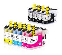 Clywenss LC223 Cartucce d'inchiostro Compatibili con Brother LC-223 LC221 LC-221 per MFC-J5320DW J4420DW J4620DW J4625DW J480DW J5620DW J5625DW J5720DW J680DW J880DW DCP-J4120DW DCP-J562DW, 10-Pezzi