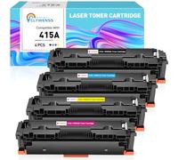 Clywenss Toner 415A compatibile con HP 415A 415X per stampanti Color LaserJet Pro MFP M479fdw M479fnw M479fdn M480f M455dn M454dn M454dw M479dw Toner 4 confezioni (nero ciano, giallo magenta, nessun