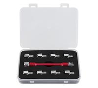 CLZothique Chiave per raggi da moto, set di chiavi a cricchetto CNC, strumento wireless per raggi con punte temprate intercambiabili per nipples da 5,0-6,8 mm, chiave per raggi con (C(rosso))