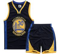 CLZWFZ Set Basket per Bambini 2 Pezzi,Set da Basket Unisex per Bambini 2-16 Anni,Maglia Basket per Bambini,Nero,XL