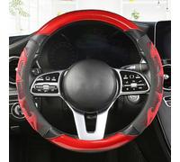 CLZXCV Coprivolante Auto per Fiat Seicento/Stilo/Tipo/Ulysse/Freemont, Copri Volante Antiscivolo Traspirante Decorazione per Volante Accessori Auto,1 Red-O Type