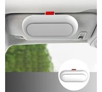 CLZXCV Custodie Occhiali Auto per Fiat Seicento/Stilo/Tipo/Ulysse/Freemont, Custodia per Occhiali Parasole per Auto Scatole per Occhiali da Sole per Auto Organizer,2 White