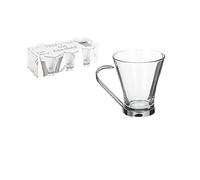 CM 156883 Tazza in vetro caffè con latte manico in metallo 200 ml