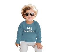 CM C&M WODRO Big Brother Baby Pullover Grande Fratello Felpa Bambini Abbigliamento per Neonati Outfit Manica Lunga Autunno Inverno Maglione per Fratelli Abbigliamento per Neonati, Blu, 5-6 Jahre