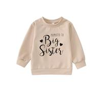 CM C&M WODRO Big Sister Felpa Baby Annuncio Maglione Ragazze Bambini Manica Lunga Promossa Troppo Grande Sorella Vestito Neonato Maglione Fratelli Vestiti Per Bambini Caldo, arancione, 3-4 Jahre