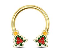 CM Crareesi Mania Anello per setto di Natale Daith Piercing gioielli Helix cartilagine orecchino a cerchio ferro di cavallo naso anello 16G 316L in acciaio inossidabile Rook Trago Piercing gioielli