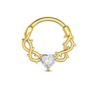 CM Crareesi Mania Piercing per setto nasale gioielli cuore viti Daith Clicker anello 16G in acciaio inossidabile 316L orecchino a cerchio argento oro cartilagine setto anello Daith gioielli per donne