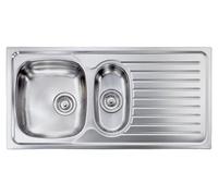 CM Lavello Cucina 1 Vasca e mezzo con Gocciolatoio DX in Acciaio Inox 100 x 50 cm - 010445.S1.01.2018