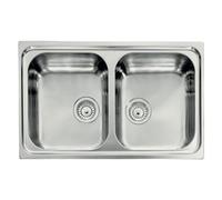 CM Lavello 2 vasche (79x50cm) COMETA Inox Satinato 011442XCSSX