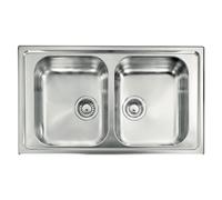 CM Lavello 2 vasche (86x50cm) COMETA Inox Satinato 011444XCSSX