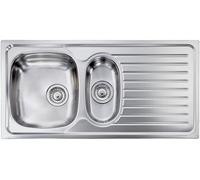 CM Lavello Acciaio Inox 100 x 50 cm 2 Vasche a Sinistra SIROS 010445.S1.01.2018