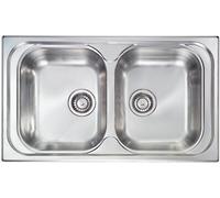 CM Lavello Acciaio Inox 86 x 50 cm 2 Vasche ATLANTIC 010544.X1.01.2016