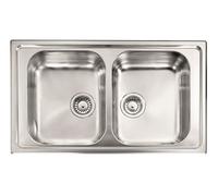 CM Lavello Acciaio Inox 86 x 50 cm 2 Vasche LEVANTE 015724.X1.01.2018