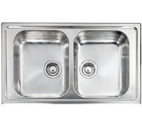 CM Lavello Acciaio Inox 86 x 50 cm 2 Vasche ZENITH 011244.X1.01.2016