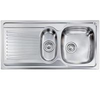 Columbus McKinnon Lavello da incasso 011555DCSSP Acciaio inox 2 vasche gocciolatoio sinistro