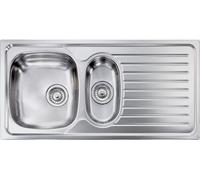 CM Lavello Cucina 1 Vasca e mezzo con Gocciolatoio DX in Acciaio Inox 100 x 50 cm - 010445.S1.01.2018