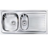 CM Lavello Cucina 1 Vasca e mezzo con Gocciolatoio DX in Acciaio Inox 100 x 50 cm - 011555.S1.01.2018